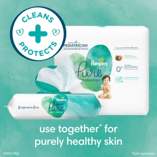 Miniatura 6 de pampers toallitas para bebé Aqua Pure 56 ct ANTIGUO