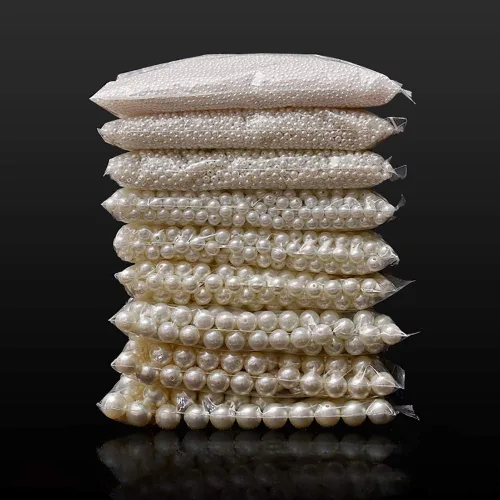 Miniatura 6 de 400 cuentas espaciadoras de perlas acrílicas redondas de 0.118 pulgadas (0.118 in) con agujeros rectos de 0.118 pulgadas (0.118 in x 400 unidades)