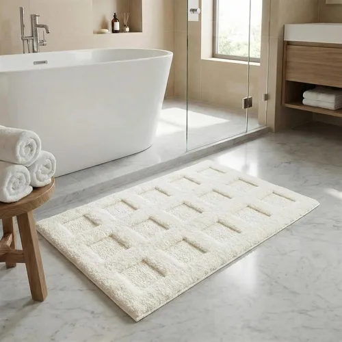 Miniatura 38 de GRANNY SAYS Juego de 2 alfombras de baño suaves para baño, alfombras de baño antideslizantes y lavables, alfombras de baño absorbentes para bañera