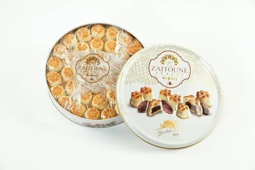 Miniatura 3 de Zaitoune Maamoul Date Cookies – 18 oz – Auténticos dulces de Oriente Medio Galletas árabes con dátiles – Regalos de postre premium en lata elegante