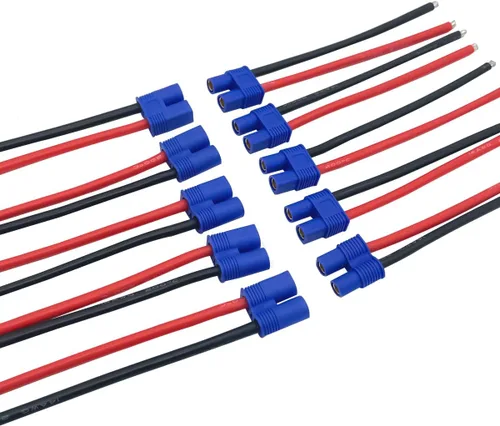 Miniatura 2 de 5 pares EC3 conector hembra y macho Deans con 14AWG 3.9 in alambre de silicona para RC Lipo batería Cable Drone