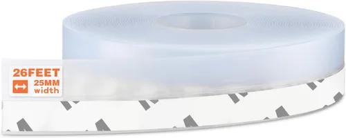 Miniatura 8 de MIKOSI cinta de sellado de silicona de 26 pies, cinta adhesiva para puertas, ventanas, huecos de duchas