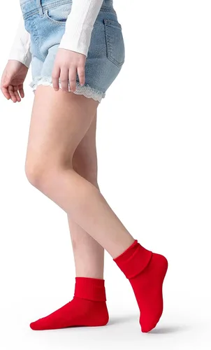 Miniatura 3 de Silky Toes Calcetines sin costuras de bambú para niñas, 3 o 6 unidades, para uniforme escolar