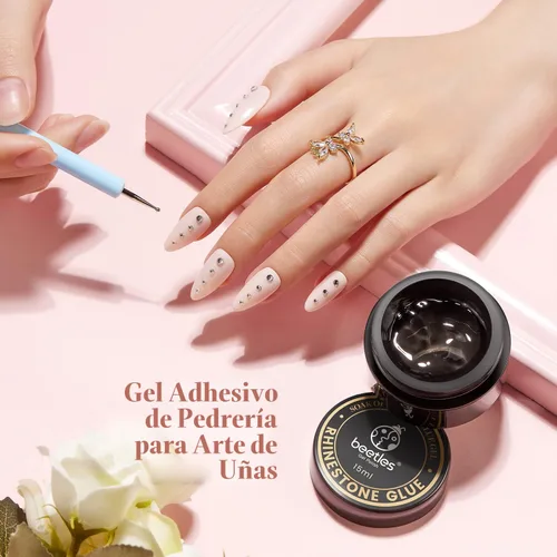 Miniatura 5 de Beetles - Pegamento de diamantes de imitación para uñas con 2 bolígrafos de doble propósito, 1 pieza de pegamento de uñas de 0.5 fl oz para arte