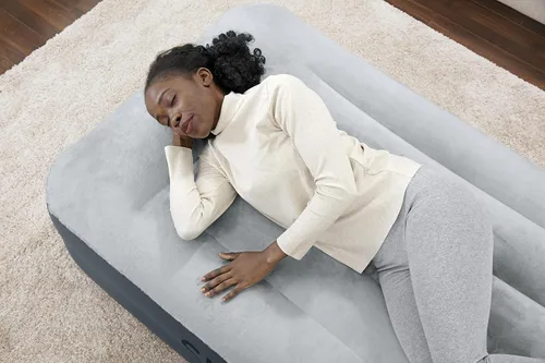 Miniatura 8 de SleepLux Colchón de aire tamaño individual súper suave y cómodo, protector resistente extra duradero con almohada integrada elevada de 15 pulgadas