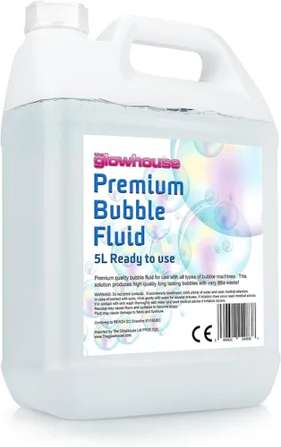 Solución de burbujas prémium de 169 onzas – Líquido de burbujas no tóxico, listo para usar para niños y adultos, recarga de larga duración para