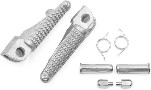 uxcell 1 par de aleación de aluminio de 0.472 in reposapiés de motocicleta reposapiés reposapiés Peg Bike Bicicleta Ciclismo tono plateado para