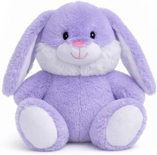 Miniatura 14 de HollyHOME Animal de peluche de conejo, juguetes de peluche de conejo de Pascua, conejo suave y tierno de peluche, regalo de Pascua para niños