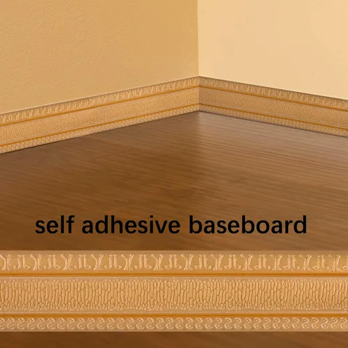 Miniatura 2 de Yutianli Moldura de Corona Despegar y Pegar Borde de Papel Tapiz Base Flexible de Pared Moldura Trim Autoadhesiva Zócalo de Vinilo Dorado Moldura