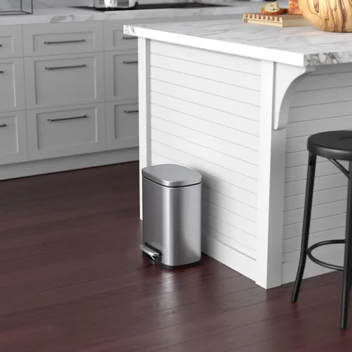 Miniatura 6 de iTouchless SoftStep Cubo de basura de baño con pedal delgado de 1.32 galones con filtro de olor AbsorbX y cubo interior extraíble, a prueba