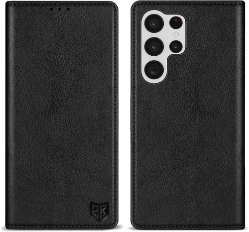 Miniatura 17 de ZZXX Funda tipo cartera para Samsung Galaxy S22 Plus con bloqueo RFID, soporte de ranura para tarjetas, funda protectora de cuero magnético fuerte
