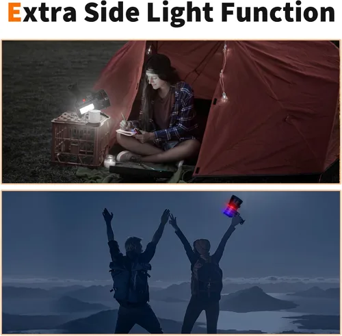 Miniatura 3 de Superbright Linterna LED de Mano Reflector Linterna Potente Luz de Búsqueda Linterna Recargable por USB con Función de Banco de Energía Luz