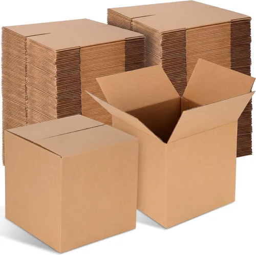 Miniatura 10 de Yeaqee 72 cajas de envío de cartón corrugado de 4 x 4 x 4 pulgadas, cajas de envío pequeñas para embalaje, envío, mudanza, pequeñas empresas, Negro