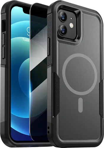 Miniatura 97 de Diaclara Funda diseñada para iPhone 12 Pro Max, [con protector de pantalla de privacidad] [antiespía] [protección contra caídas de grado militar]