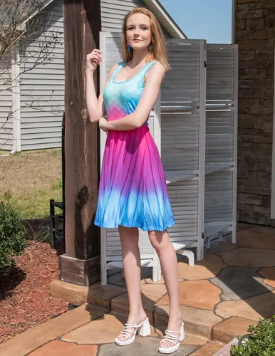 Miniatura 64 de uideazone - Vestido de mujer sin mangas cuello redondo de verano, para playa, casual, Midi línea A.