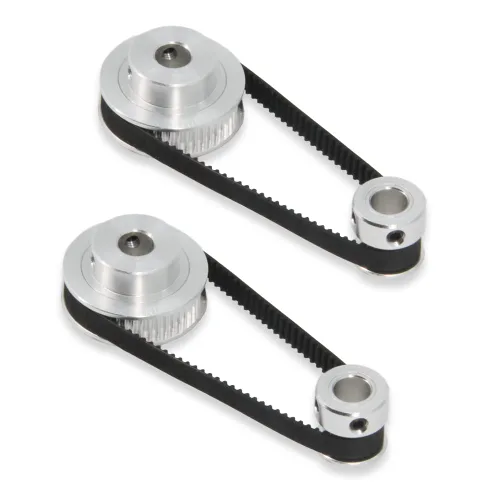 Miniatura 10 de Juego de 2 poleas de sincronización de aluminio GT2 de 20 y 30 dientes, 0.197 in de diámetro con 2 unidades de longitud de 7.874 in de ancho, correa