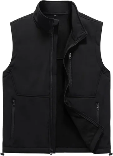 Msmsse Chaleco ligero para hombre, con cuello alto, sin mangas, para senderismo, correr, golf