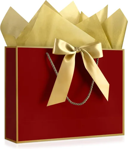 Miniatura 33 de JMANNI Bolsas de regalo, 3 piezas de tamaño mediano con cinta de lazo, bolsa de regalo de papel portátil, patrón de mármol, para cualquier ocasión
