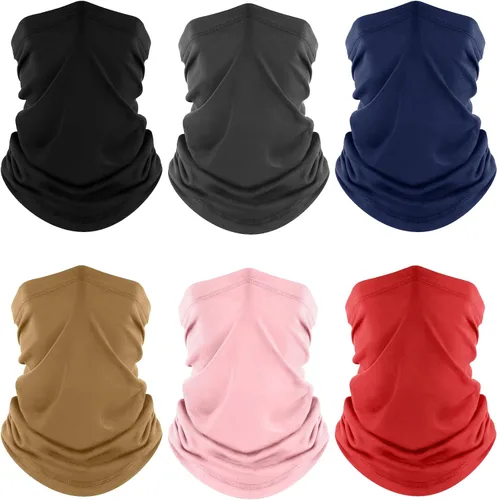 Miniatura 43 de Fuinloth Polaina para el cuello, paquete de 6 unidades de máscara facial con protección UV refrescante para hombres y mujeres