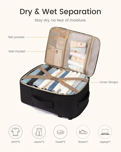 Miniatura 7 de LOVEVOOK Mochila de viaje para mujeres y hombres, bolsa de viaje para artículos personales de la TSA para laptop de 17.3 pulgadas aprobada por
