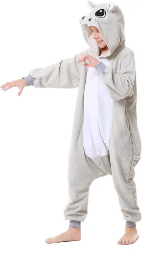 Miniatura 6 de CANASOUR - Pijama tipo mameluco para niñas y niños, unisex, de anime y de una pieza, para Halloween, Navidad, fiesta de disfraces y Cosplay, talla 4T