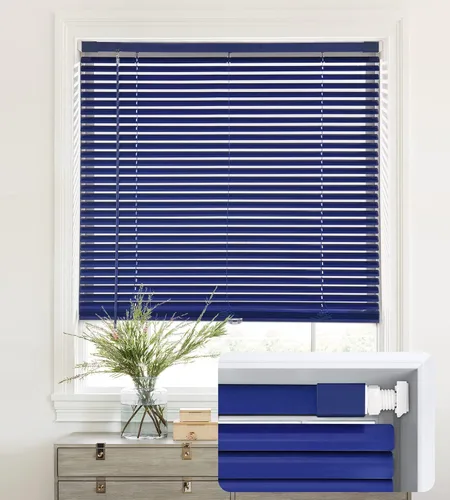 Miniatura 18 de LazBlinds Mini Persianas de Aluminio de 1", Sin Herramientas-Sin Taladro, Persianas Sin Cordón para Ventanas Interiores, Persianas Horizontales
