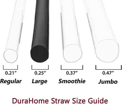 Miniatura 7 de DuraHome - Pajitas desechables de plástico, 500 unidades, sin BPA, color negro (paquete de 500 unidades, color negro)