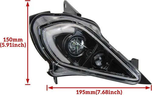 Miniatura 6 de SAUTVS Faros delanteros LED de haz alto y bajo, luces delanteras DRL luz de señal de giro para Yamaha YFZ 450 YFZ450R YFZ450X Wolverine 450 350