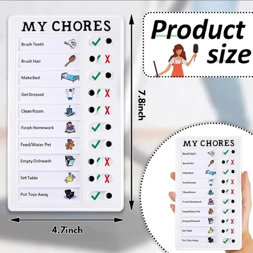 Miniatura 2 de Versátil juego de tablas de tareas para niños y adultos, paquete de 3 tableros de notas de plástico desmontables con marcadores y cartulina, rutina