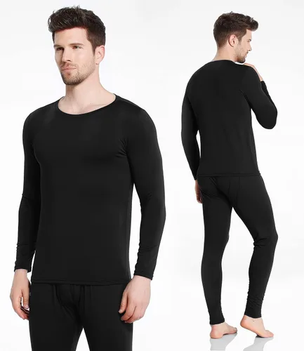 Miniatura 2 de Conjunto de ropa interior térmica para hombre con forro polar ligero y ultrasuave, conjunto de John largo, capa base de esquí