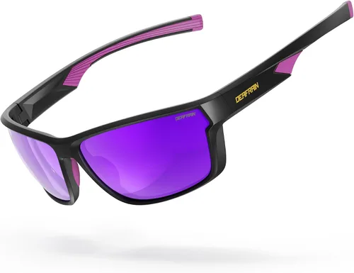 Miniatura 9 de DEAFRAIN Lentes de sol deportivos polarizados para hombres y mujeres, ideales para correr, pescar, conducir, marco irrompible con protección UV