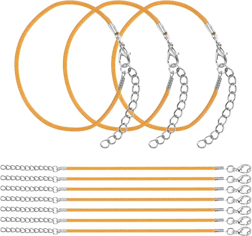 Miniatura 19 de MECCANIXITY 10 cordones de pulsera verde militar, pulsera de amistad ajustable de 9 pulgadas, cordón de poliéster encerado de 0.059 in con cierre