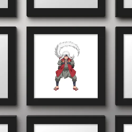 Miniatura 3 de Gallery Pops Naruto Shippuden - Arte de pared Jiraiya, versión enmarcada negra, 12 x 12 pulgadas
