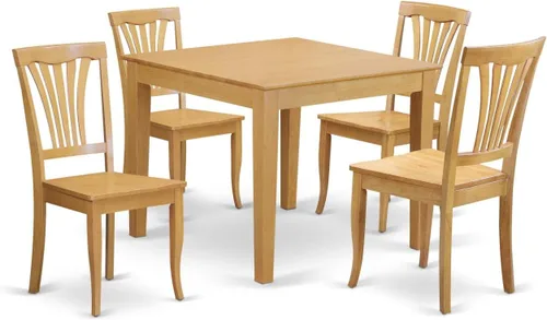 Miniatura 19 de East West Furniture OXAV5-LWH-W Oxford - Juego de comedor de 5 piezas para 4 personas, incluye una mesa cuadrada y 4 sillas de comedor, 36 x 36