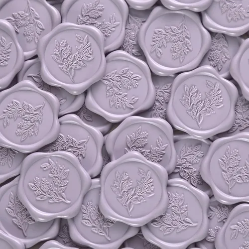 Miniatura 28 de UNIQOOO Calcomanías de sello de cera, calcomanías de sello de invitación de boda de rama de olivo, 50 calcomanías autoadhesivas de oro antiguo, Rama