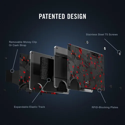 Miniatura 12 de Ridge - Cartera para hombre – Cartera compacta minimalista delgada y portatarjetas, billetera con bolsillo frontal protegido RFID para hombres