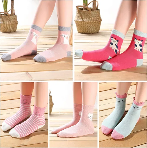Miniatura 4 de Calcetines de vestir de algodón suave de moda para niños y niñas