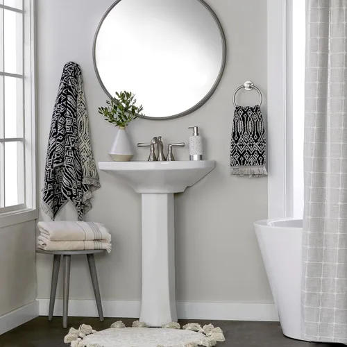 Miniatura 8 de SKL Home Nador Jacquard - Toalla de baño, color negro