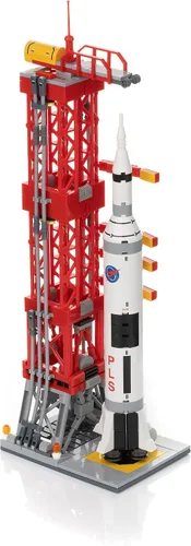 Miniatura 2 de Block Builder Rocket Launch - Juego de bloques de construcción (457 piezas) de la serie espacial para niños y adultos