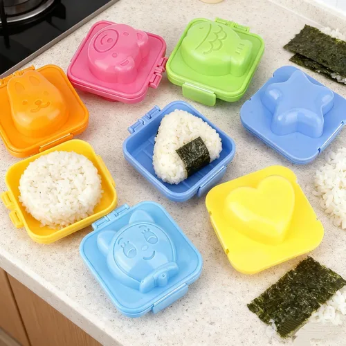 Miniatura 5 de 8 moldes cuadrados para huevos duros, molde de silicona antiadherente para bolas de arroz de sushi, accesorios de cocina bento para alimentos