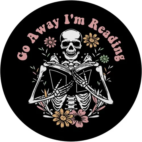 Miniatura 3 de Funny Go Away I'm Reading Skeleton Reading Book PopSockets Standard PopGrip