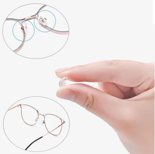 Miniatura 5 de 18 pares de almohadillas nasales para lentes, kit de reparación de anteojos con destornilladores, almohadillas para la nariz, tornillos, pinzas