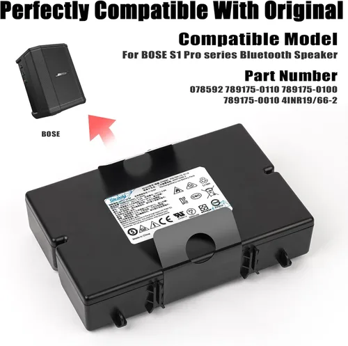 Miniatura 3 de Sicimly 789175 078592 Batería de repuesto para altavoz Bose S1 Pro multiposición, 789175-0110 789175-0100 789175-0010 4INR19/66-2 4ICR19/66-2,14.4V