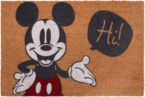 Miniatura 5 de Gertmenian Disney Mickey Mouse Felpudo de Fibra de Coco - Tapete de Bienvenida de 2x3 pies (Paquete de 2), Ideal para Áreas de Alto Tráfico en Retro