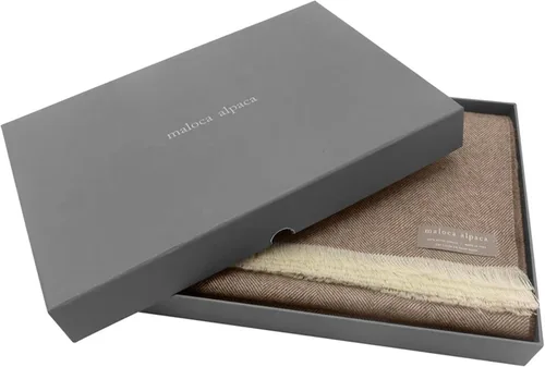 Miniatura 9 de Tejido de espiga de lana de alpaca 100% bebé - Producción limitada Manta de origen ético más cálida que la lana - Manta decorativa cómoda para sofá