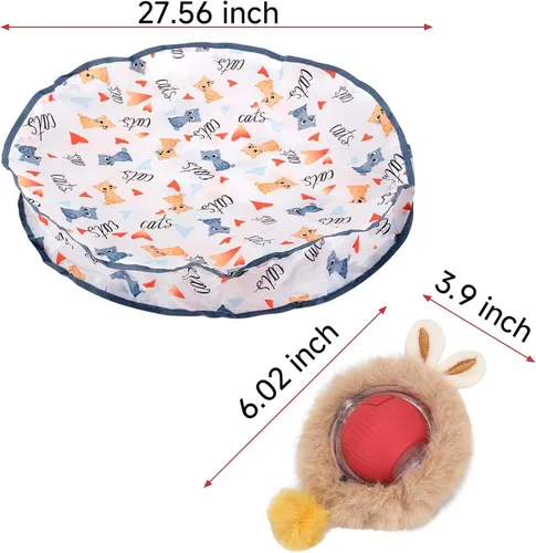 Miniatura 7 de Pelota de juguete interactiva para gatos, rodante rápido, juguetes automáticos para gatos activados por movimiento, sonido de pájaro simulado