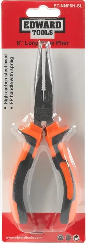 Miniatura 4 de Edward Tools Pro-Grip - Alicates de punta de aguja de 6 pulgadas, mandíbulas de acero al carbono duro, diseño con resorte para un uso más fácil