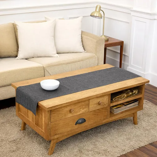 Miniatura 86 de Solino Home - Camino de mesa de lino, amarillo limón cambray, 14 x 120 pulgadas, Athena, lavable a máquina y de 100% lino europeo hecho a mano 15