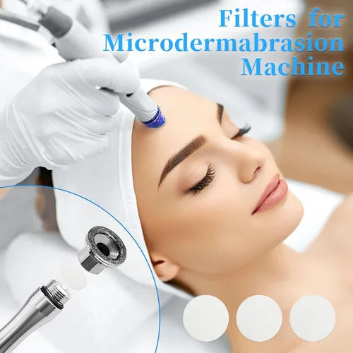 Miniatura 5 de 400 filtros de microdermoabrasión de 0.394 pulgadas, filtros de microdermoabrasión de repuesto para máquina de microdermoabrasión (400 piezas)