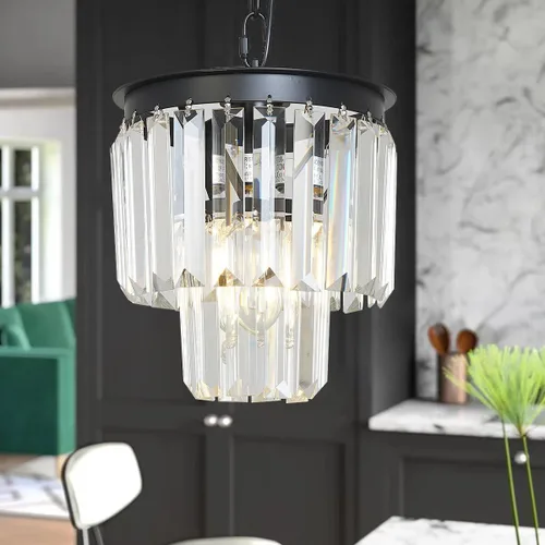 Candelabros Mini de Cristal Modernos Lámpara Colgante Pequeña Luz Colgante de Techo Contemporánea para Comedor, Dormitorio, Isla de Cocina Entrada 8